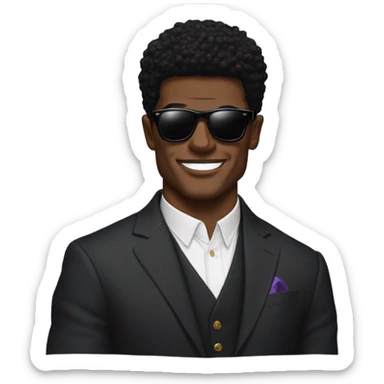 Lamar Jackson with sunglasses  sticker
