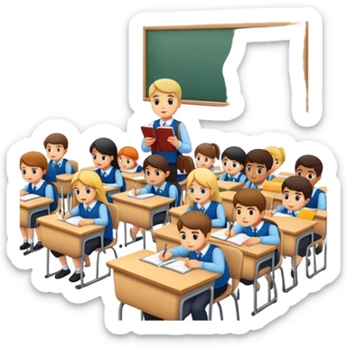 lecture in a school  sticker