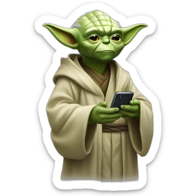 yoda phone call sticker