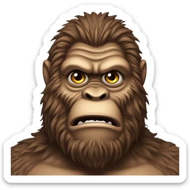 realistic portrait a Sasquatch  sticker
