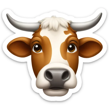 cow with bell sticker