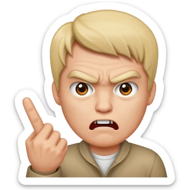 middle finger angry sticker