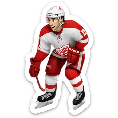 detroit redwings hockey sticker