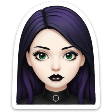 Raven goth sticker
