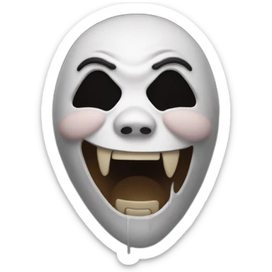 scream halloween mask sticker
