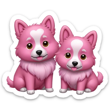 Pink dogs  sticker