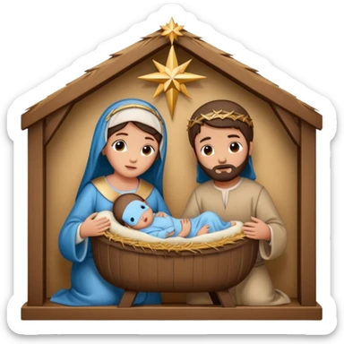 Pessebre Nadal nen jesús sticker