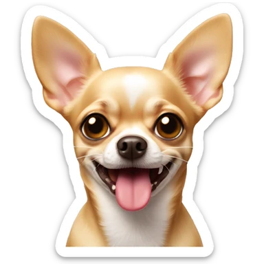 Chihuahua sticking tongue out sticker