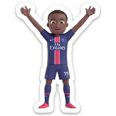 Blaise Matuidi in PSG uniform smiling arms wide sticker
