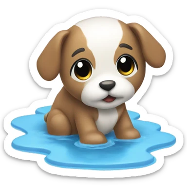 Cute Toy puddle  sticker