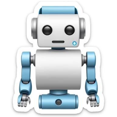 Un robot de papel higiénico sticker