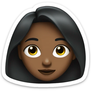 2 chicas abrazadas una negra con ojos azules y la otra con ojos verdes sticker