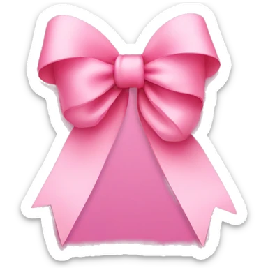 Pink bow sticker