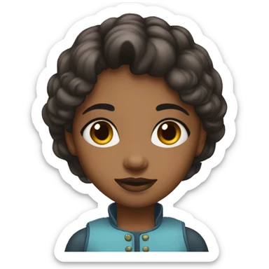 Un fille maquille sticker