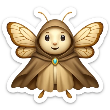 moth cloak character slow confident clap sticker