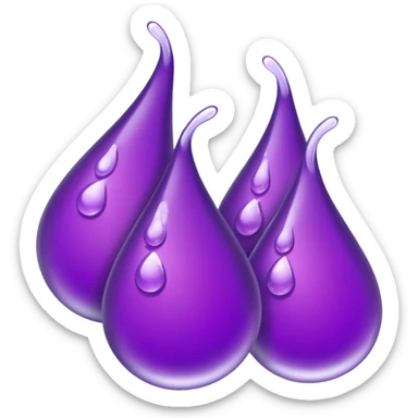 3 purple Drops with kool aids signature color, Juicy , no face just like the dorps 💦 sticker