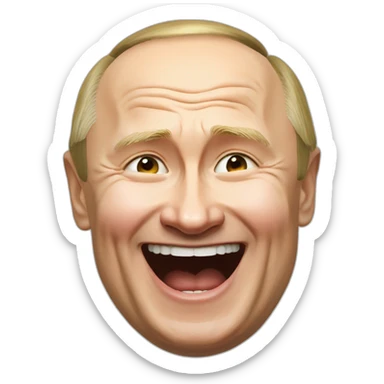 Vladimir Putin Laughing sarcastically sticker