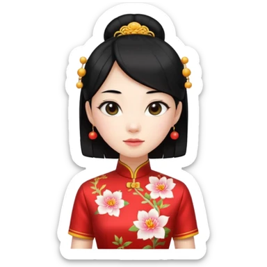 chinese alien, cheongsam
 sticker