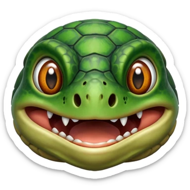 Screaming turtle sticker