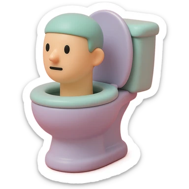 collectible toy look skibidi toilet sticker