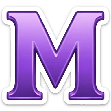 purple letter m sticker