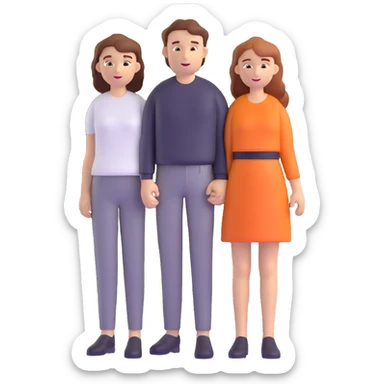 wedding couple with white man with dark brown hair and white woman with light ginger hair sticker