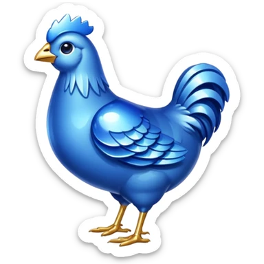 Sapphire Gem hen sticker