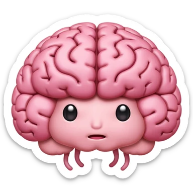 cute brain sticker