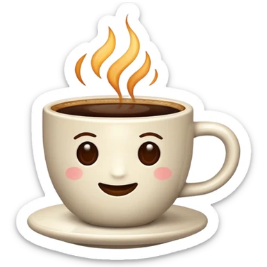 a cup of coffee sticker