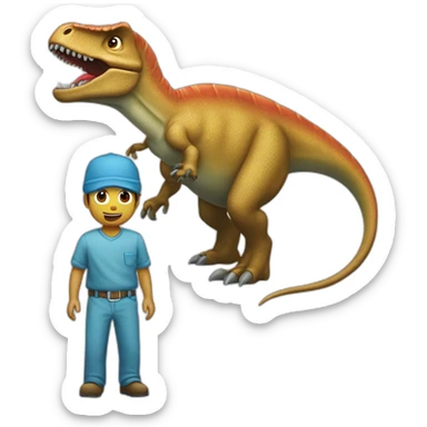 Coupe musulman sur le dos d’un dinosaure sticker