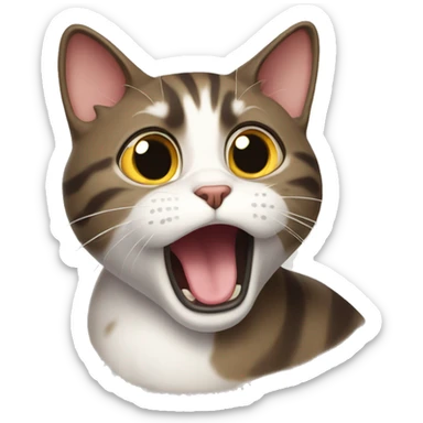 Shocked cat sticker