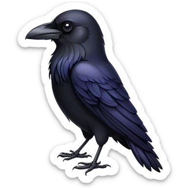raven black bird sticker