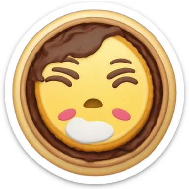 round bento cake with inscription sticker