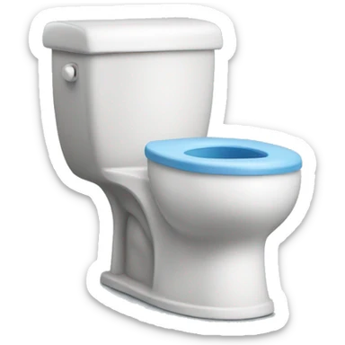 toilet with head popping out of it sticker