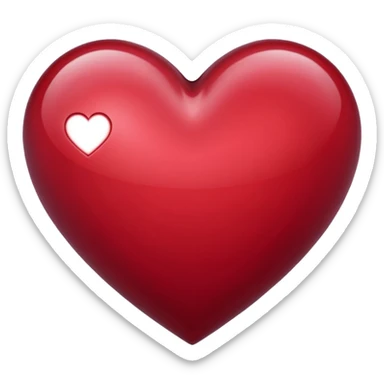 Corazón de color vino tinto sticker