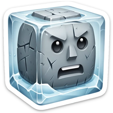 Golem in a block of ice sticker
