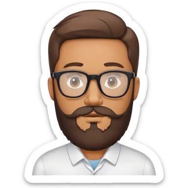 Man with beard and specs sticker