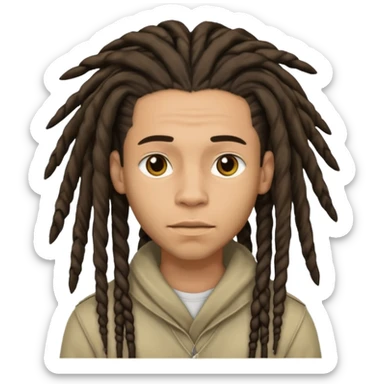 Lightskin Animoji male with dreads  sticker