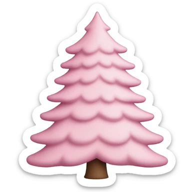 Light pink Christmas tree with no ornaments and completely pink sticker