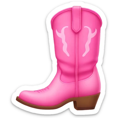 Pink cowgirl boots sticker