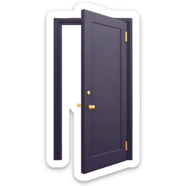 door being unlocked, dramatic lighting, door ajar sticker