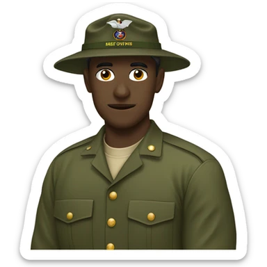marine corps radio operator with bush hat sticker