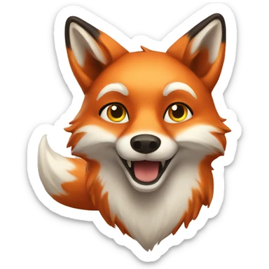  Charming fox sticker