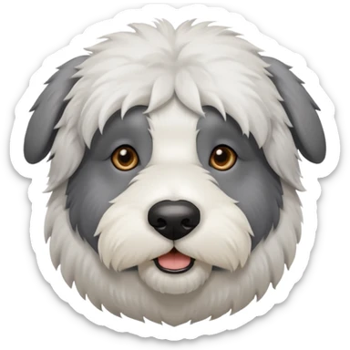 Perro viejo pastor inglés sticker