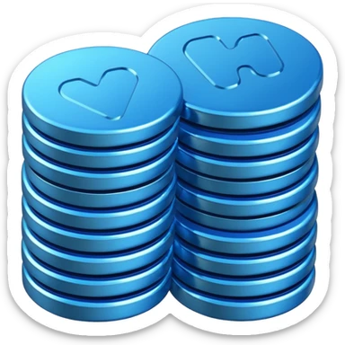 blue coins credit pack sticker