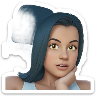 girl in car portrait sticker