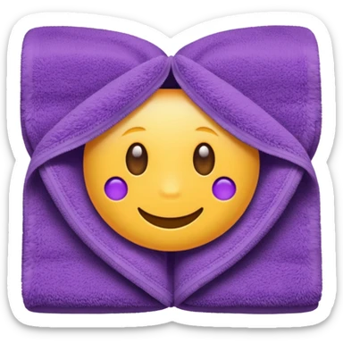 purple towel sticker