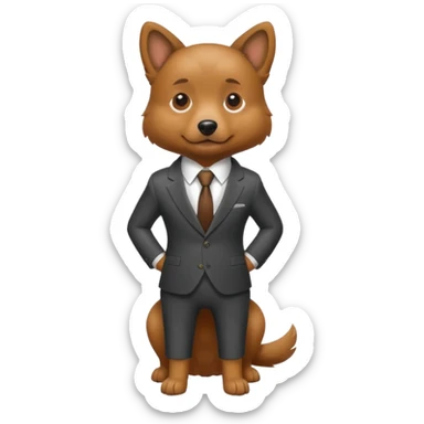 The dog went in a suit
 sticker
