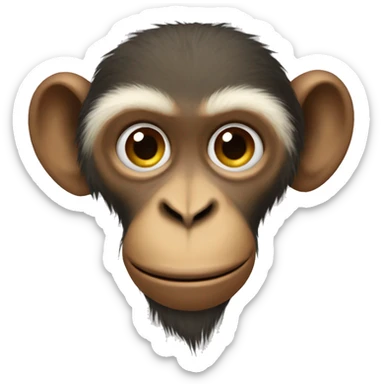 realistic monkey sticker