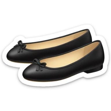 Black Chanel ballet flats sticker